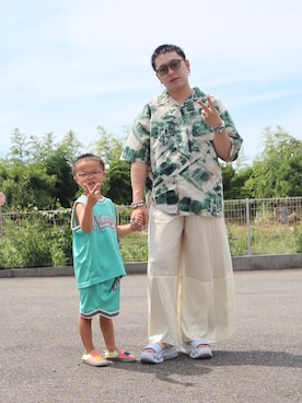 「BREEZE（ブリーズ）のアイテム」を使った、SuZuAさん（メンズ・160cm）の夏コーディネート