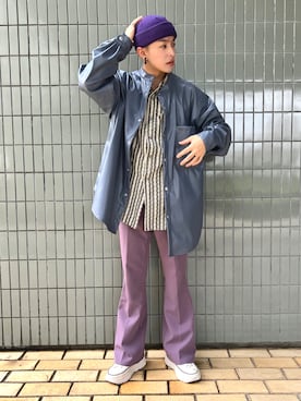 「WEGO（ウィゴー）のアイテム（ニットキャップ/ビーニー）」を使った、SuZuAさん（メンズ・160cm）の秋コーディネート