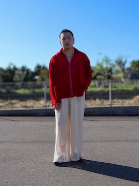 「Utusiyo（ウツシヨ）のアイテム（パンツ）」を使った、SuZuAさん（メンズ・160cm）の秋コーディネート