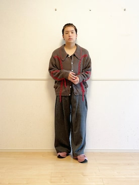 「NEW BALANCE（ニューバランス）の1906 Loafer（ローファー、ピンク系）」を使った、SuZuAさん（メンズ・160cm）の秋コーディネート