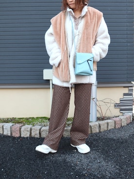 「JEANASIS（ジーナシス）のアイテム（パンツ）」を使った、SuZuAさん（メンズ・160cm）の冬コーディネート