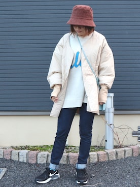 「Kastane（カスタネ）のアイテム（ジャケット/アウター）」を使った、SuZuAさん（メンズ・160cm）の冬コーディネート