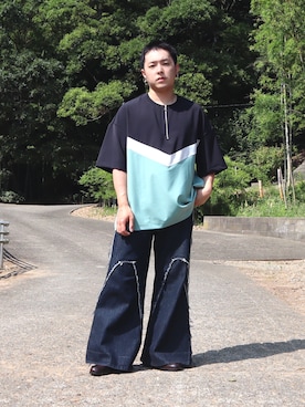 CULLNI（クルニ）の「CULLNI × ANLIO ストライプシャツ（シャツ