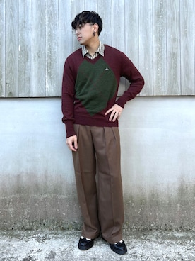 「低身長男子」｜SuZuAさん（メンズ・160cm）の冬コーディネート