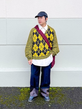 「アイテム（帽子）」を使った、SuZuAさん（メンズ・160cm・20代）の冬コーディネート