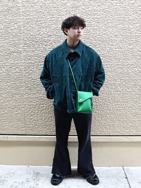 「Adoon plain（アドーンプレーン）のアイテム（パンツ）」を使った、SuZuAさん（メンズ・160cm・20代）の冬コーディネート