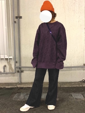 「Adoon plain（アドーンプレーン）のアイテム（パンツ）」を使った、SuZuAさん（メンズ・160cm・20代）の秋コーディネート