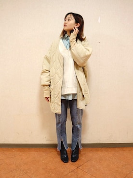 「KBF（ケイビーエフ）のアイテム」を使った、SuZuAさん（メンズ・160cm）の冬コーディネート