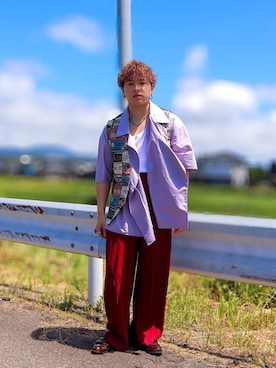 「ファッションの力を信じよう」｜「アイテム（ローファー）」を使った、SuZuAさん（メンズ・160cm）の夏コーディネート