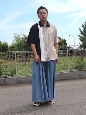 CULLNI（クルニ）の「CULLNI × ANLIO ストライプシャツ（シャツ
