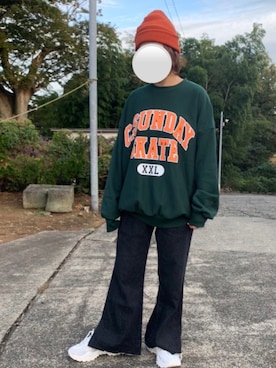 「Adoon plain（アドーンプレーン）のアイテム（パンツ）」を使った、SuZuAさん（メンズ・160cm・20代）の秋コーディネート