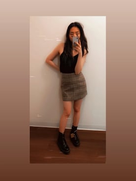 「MONKI（モンキ）のアイテム（キャミソール）」を使った、toothblushさん（レディース・165cm）の秋コーディネート