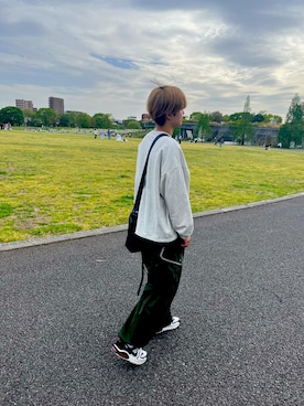 「RAGEBLUE（レイジブルー）のアイテム（カーゴパンツ）」を使った、fuya さん（メンズ・170cm）の春コーディネート