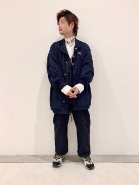 「AVIREX（アヴィレックス）のアイテム（ミリタリージャケット）」を使った、hayatoさん（メンズ・170cm）の冬コーディネート