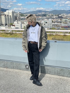 「AVIREX（アヴィレックス）のアイテム（スウェット）」を使った、hayatoさん（メンズ・170cm）の秋コーディネート