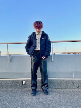「AVIREX（アヴィレックス）のアイテム（ブルゾン）」を使った、hayatoさん（メンズ・170cm）の冬コーディネート