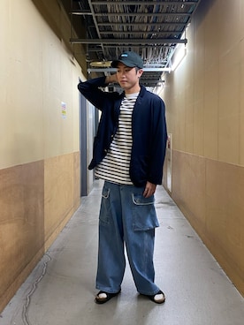 「ARMY TWILL（アーミーツイル）のアイテム（パンツ）」を使った、クロリュウさん（メンズ・171cm）の春コーディネート