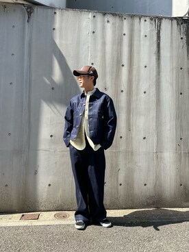 「FREDY&GLOSTER」｜「アイテム（デニムジャケット）」を使った、クロリュウさん（メンズ・171cm）の春コーディネート