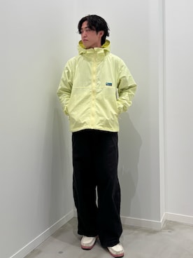 「Franklin Climbing（フランクリンクライミング）の【Franklin Climbing】マウンテンジップパーカー（マウンテンパーカー、イエロー系）」を使った、クロリュウさん（メンズ・171cm）の春コーディネート