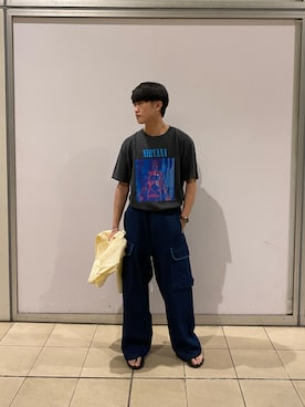 「ARMY TWILL（アーミーツイル）のアイテム（パンツ）」を使った、クロリュウさん（メンズ・171cm）の夏コーディネート