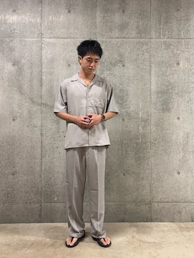 「アイテム（サンダル）」を使った、クロリュウさん（メンズ・171cm）の夏コーディネート