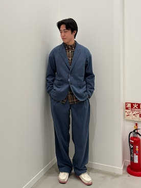 「GLOSTER（グロスター）のアイテム」を使った、クロリュウさん（メンズ・171cm）の冬コーディネート