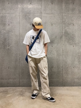 「UNIVERSAL OVERALL（ユニバーサルオーバーオール）のアイテム」を使った、クロリュウさん（メンズ・171cm）の春コーディネート