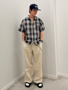 「GLOSTER（グロスター）のアイテム（トップス）」を使った、クロリュウさん（メンズ・171cm）の夏コーディネート