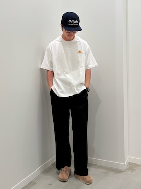 「GLOSTER（グロスター）のアイテム（パンツ）」を使った、クロリュウさん（メンズ・171cm）の春コーディネート