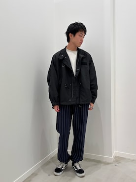 「Champion（チャンピオン）のアイテム（スウェットパンツ）」を使った、クロリュウさん（メンズ・171cm）の秋コーディネート