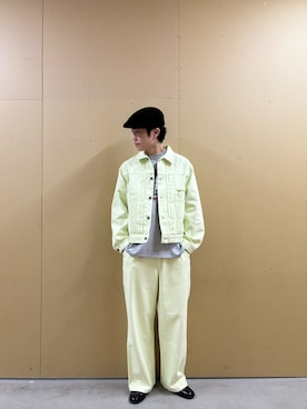 「FREDY&GLOSTER」｜「アイテム（デニムジャケット）」を使った、クロリュウさん（メンズ・171cm）の春コーディネート
