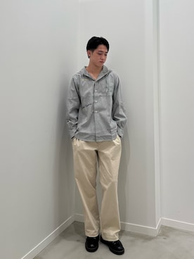 「GLOSTER（グロスター）のアイテム（トップス）」を使った、クロリュウさん（メンズ・171cm）の秋コーディネート