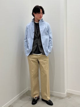 「GLOSTER（グロスター）のアイテム（パンツ）」を使った、クロリュウさん（メンズ・171cm）の春コーディネート