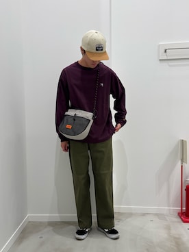 「カーキパンツ」｜クロリュウさん（メンズ・171cm・20代）の秋コーディネート