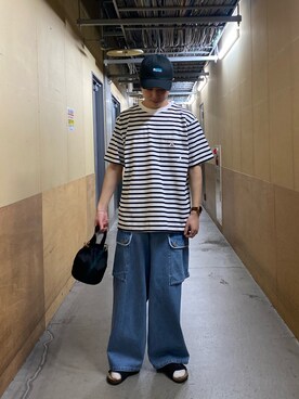 「アイテム（帽子）」を使った、クロリュウさん（メンズ・171cm・10代）の春コーディネート