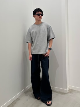 「GLOSTER（グロスター）のアイテム（トップス）」を使った、クロリュウさん（メンズ・171cm）の夏コーディネート