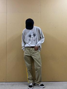 「halo commodity（ハロ　コモディティー）のアイテム（キャップ）」を使った、クロリュウさん（メンズ・171cm）の冬コーディネート