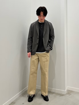 「GLOSTER（グロスター）のアイテム（パンツ）」を使った、クロリュウさん（メンズ・171cm）の春コーディネート