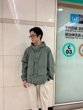 「アイテム（ブルゾン）」を使った、クロリュウさん（メンズ・171cm・20代）の夏コーディネート