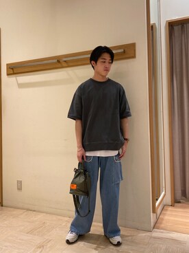 「ARMY TWILL（アーミーツイル）のアイテム（パンツ）」を使った、クロリュウさん（メンズ・171cm）の春コーディネート