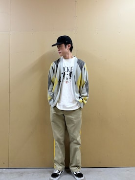 「halo commodity（ハロ　コモディティー）のアイテム（キャップ）」を使った、クロリュウさん（メンズ・171cm）の冬コーディネート
