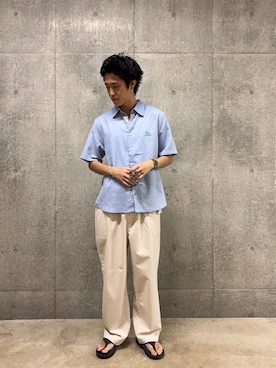 「半袖」｜クロリュウさん（メンズ・171cm）の夏コーディネート