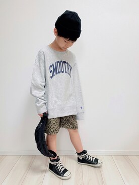 「こども ビームス（コドモビームス）のアイテム（スウェット）」を使った、タロイモさん（キッズ・127cm）の秋コーディネート