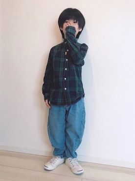「ジャックパーセル」｜「アイテム（その他）」を使った、タロイモさん（キッズ・120cm）の夏コーディネート