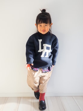 タロイモさん（キッズ・90cm）の冬コーディネート