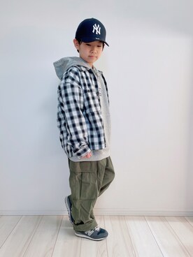 「FREAK'S STORE（フリークスストア）のアイテム（パンツ）」を使った、タロイモさん（キッズ・130cm）の春コーディネート