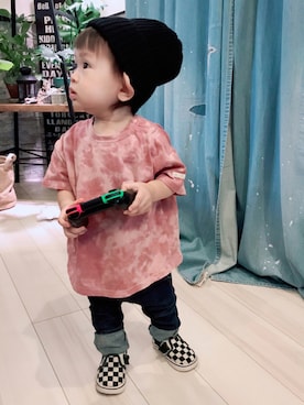 「COOLなこのコが仲間入り」｜「アイテム（スリッポン）」を使った、タロイモさん（キッズ・123cm）の夏コーディネート