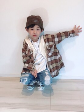 「秋のカフェオレコーデ」｜「アイテム（その他）」を使った、タロイモさん（キッズ・110cm）の秋コーディネート