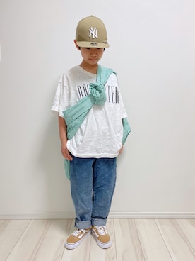 「JEANASIS（ジーナシス）のアイテム」を使った、タロイモさん（キッズ・130cm）の春コーディネート