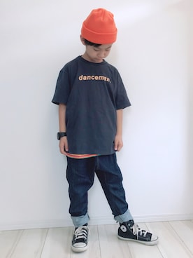 「Right-on（ライトオン）のアイテム（帽子）」を使った、タロイモさん（キッズ・123cm）の夏コーディネート